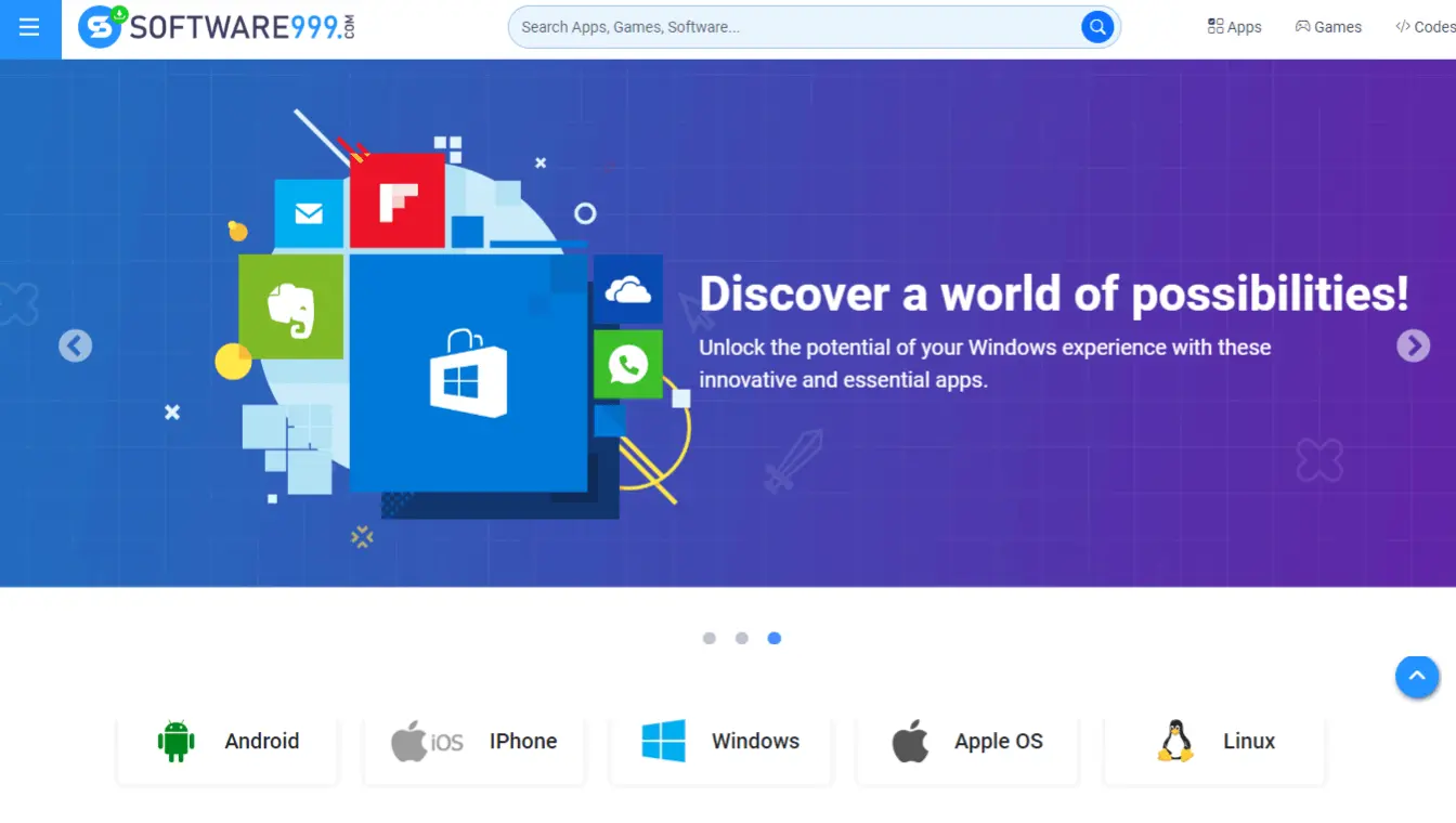 Software999.com Website Desktop Version